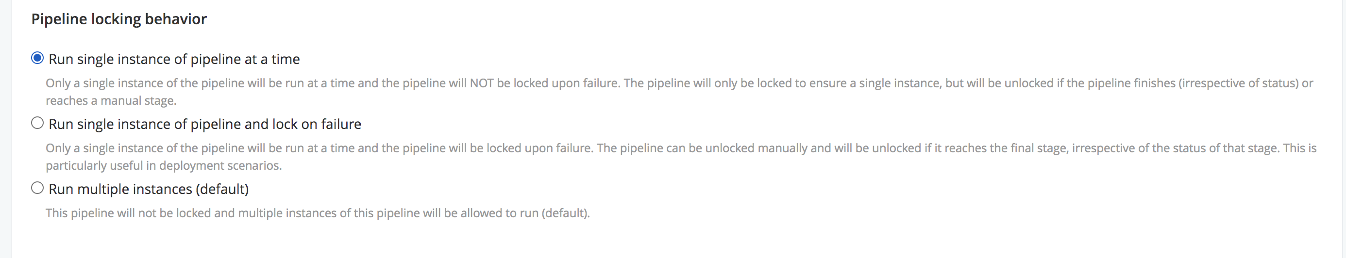Pipeline locking behavior - Unlock when finished