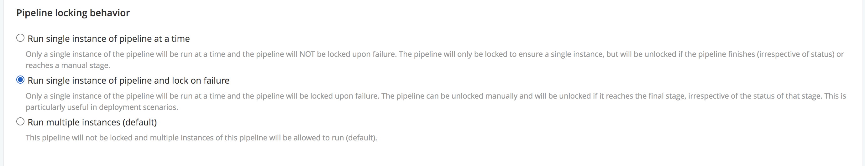 Pipeline locking behavior - Lock on failure