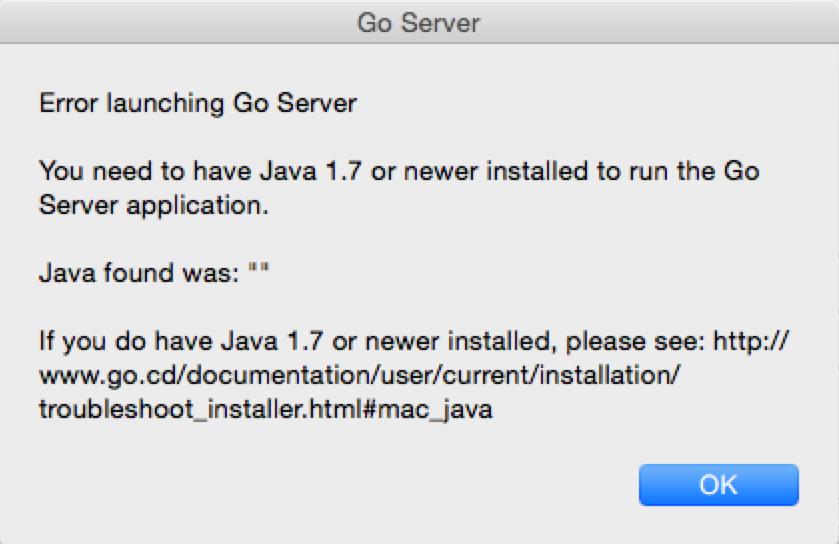 Mac installer - Java 1.7+ message Mac installer - Java 1.7+ message